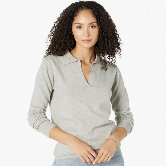 LBLC the label Sweaters - LBLC the Label Callie V-Neck Sweater Size Small Dove Grey Viscose Knit Pullover